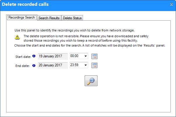 The call recording files that failed are shown in a different colour with the tag Verification failed. This implies that the file has been altered in some way. 9.5.
