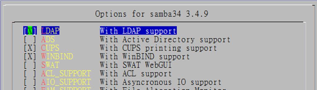 Install SAMBA Using ports %