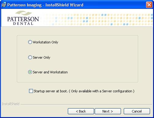 Select the Change button to install Patterson Imaging in a location other than the