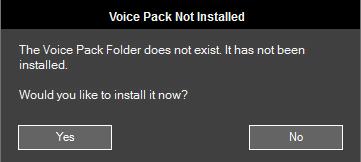 How to install Voice Pack The first time you run the QuickFx terminal the voice pack will not be installed, if you wish to install it just go to the settings folder and click on the Voice Pack-Folder