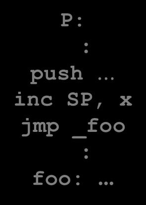 foo() : : end P P: : push.