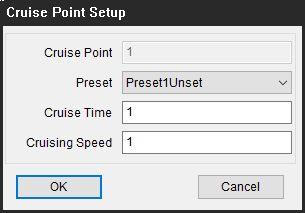 3. Choose the Preset you have set, input Cruise Time (how long it will stay when the camera moves to a preset point, unit: second) and
