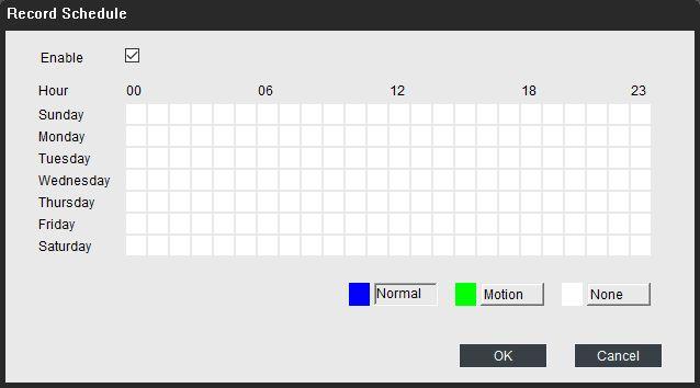 select a large area, click the schedule type to select it, then press the left-click button on the mouse and move it to select a period of time.