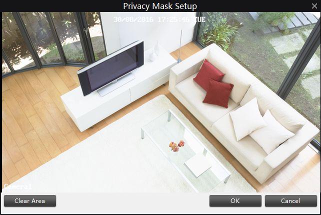 How to set up Mask 1. Check the box Privacy Mask to enable it, then click Setup. 2.