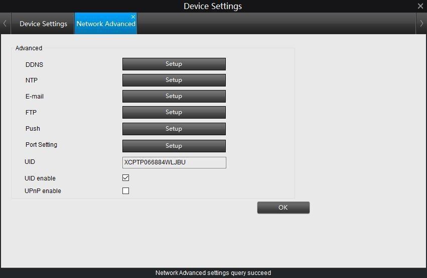 4.3.2 Network Advanced DDNS : Configure the Camera to automatically update a dynamic DNS service.