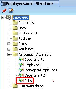 Using the dot notation (like Jobs.MinSalary) we can then access all attributes in the Jobs entity object.