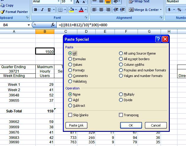 Copying and Pasting Formulas Copying Formulas Copying and pasting data in Excel is slightly different in Excel than in other