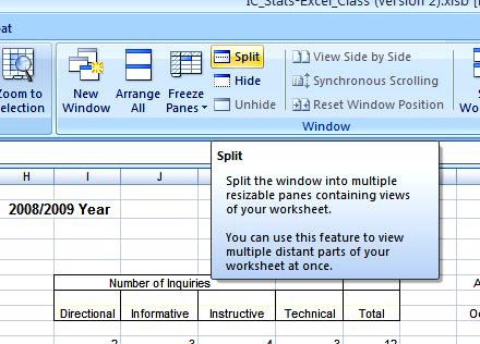 Freeze Views To freeze both column and rows ~ Select the cell where the columns and