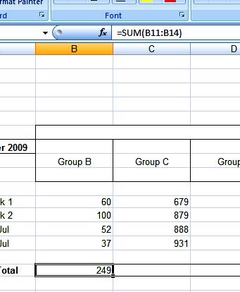 Formulas in Excel can be repeated as often as necessary to cut the