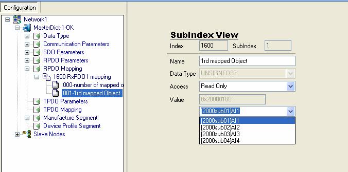 Figure 24: Add PDO Mapping Variable User can remove PDO by click Remove