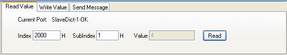 Figure 40: Send Message View The following picture is read value tab.