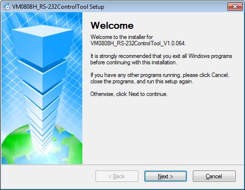 Installing the RS-232 Control Tool To install the RS-232 Control Tool, do the following: 1.