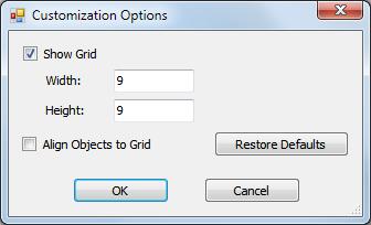 Reference 63 Customization Options Enables you to make modifications to Customization environment settings for the current logged-in user.
