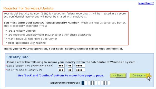 Social Security Number and other personal information.