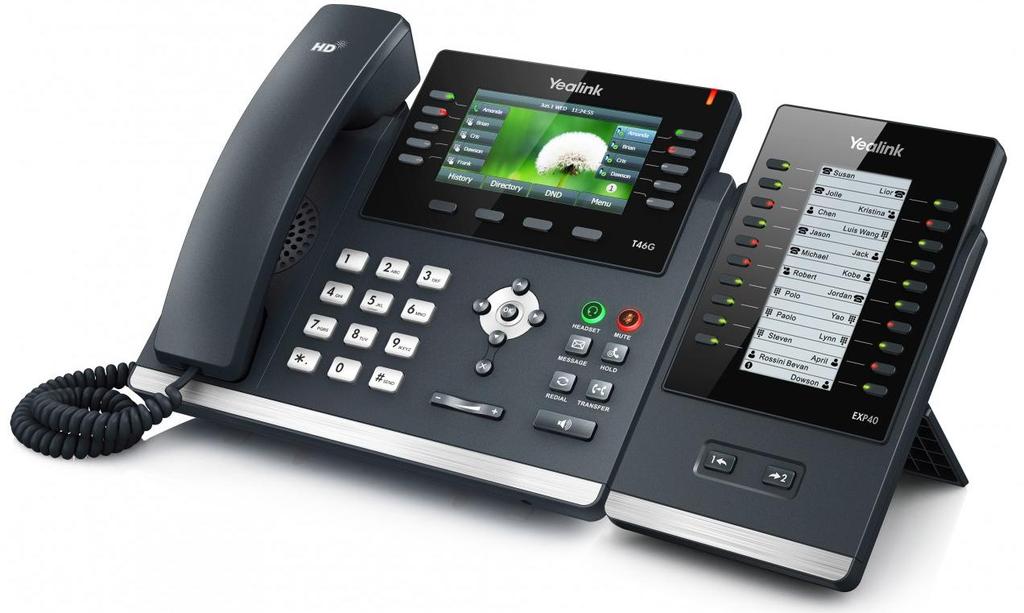 Yealink EXP40 Expansion Module (shown with SIP-T46G Gigabit VoIP Desktop Phone) The EXP40 Expansion Module for the SIP-T46G and SIP-T48G, expanding the functional capability of your SIP phone to a