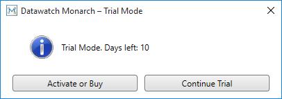 trial. Select Continue Trial to proceed with your trial.
