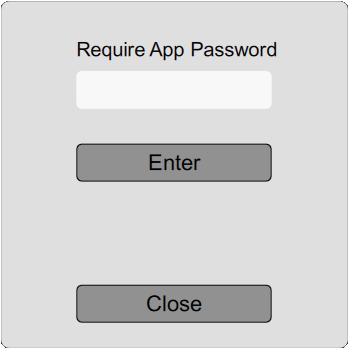 After the first time, tapping this opens a pop-up window to confirm the app password. 6.