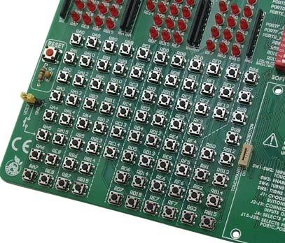 PUSH BUTTONS 15 The LV24-33A has 85 push buttons used to provide digital inputs to the microcontroller ports.
