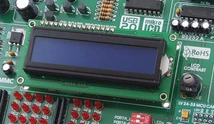 16 2X16 CHARACTER LCD 2X16 CHARACTER LCD Figure 16 2x16 LCD in 4-bit mode A standard character LCD is probably most widely used data visualization component.