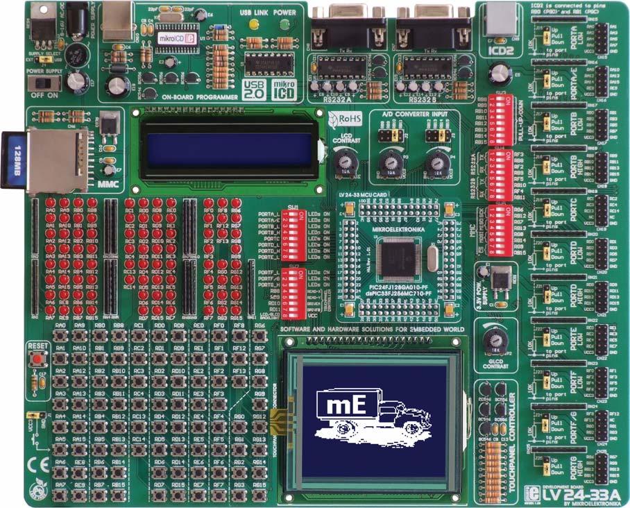 6 INTRODUCTION INTRODUCTION The LV24-33A development system is a full-featured development board for Microchip microcontrollers.