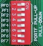 28 Pull-up/down resistors on PORTF analog input pins