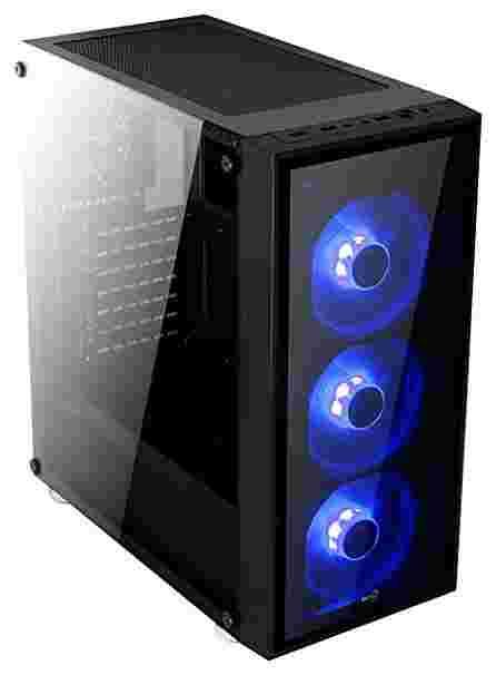 00 75934 AeroCool Gaming Case Quartz Red&Blue,3 LED