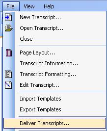 Delivery File Frmats There are several different file frmats t chse frm when exprting yur transcript, select each check bx accrding t the