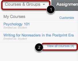 How do I view my courses? You can view your current, past, and future enrollments in Canvas.