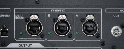 Installing REAC, Dante, MADI, Waves SoundGrid, and other expansion cards makes a diverse range of systems possible.
