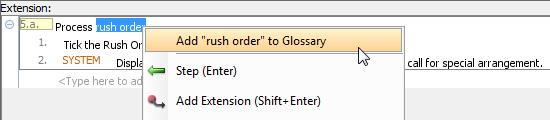 5. Fill in the steps required for handling rush order.