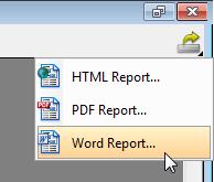 In the Export Word Report window, fill in the output path and click Export to produce a Word.