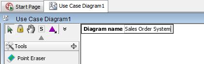 To create a diagram (e.g. a use case diagram): 1. Right-click on the Use Case Diagram node in the Diagram Navigator. 2. Select New Use Case Diagram from the popup menu. 3.