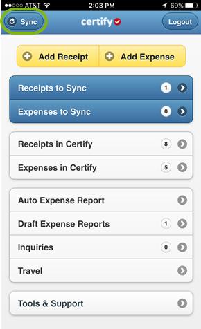 Submitting Receipts and Expenses If you have ReportExecutive enabled, receipts in your My Certify Wallet are automatically added to an expense report for you.