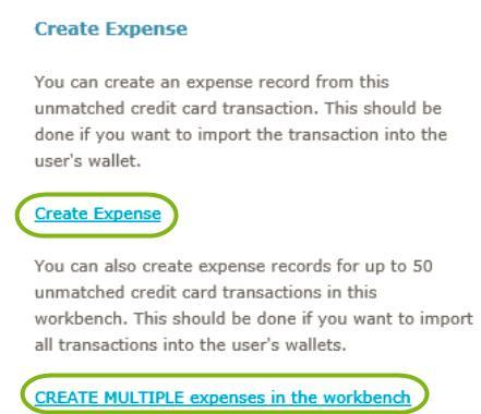 Expense Report Creation Step 7: You will see a confirmation page when the expenses have been created. Refresh the report if necessary.