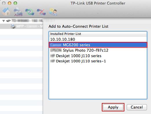 Chapter 7 USB Settings Mac 5 ) You will see the printer marked as