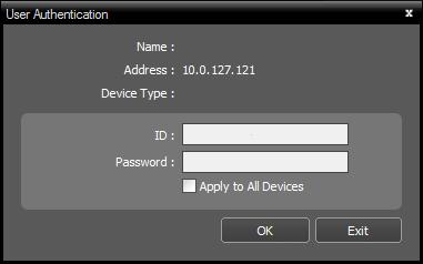 In this case, you must change the device s IP address to register the device. Auto Scan (LAN): Lists devices in a LAN environment (not supported for some models of DVRs).