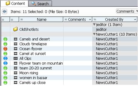 Using the Assets Pane To reverse the sort order of a column: t Click anywhere in the column header other than on the grouping icon.