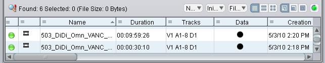 Interplay Assist, and Avid Instinct. Ancillary data track online in the Data column.