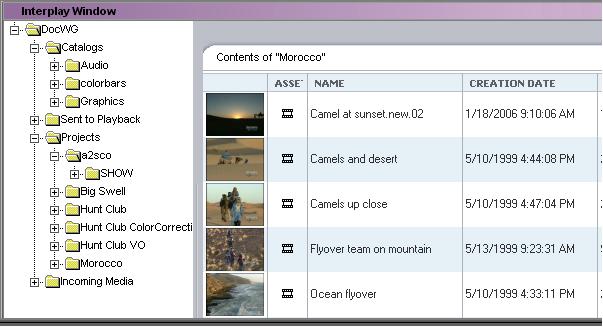 9 Deleting Assets The same link viewed in the Interplay window When you create a copy of a master clip (for example, by copying the clip to another folder), the system creates a copy of the link.