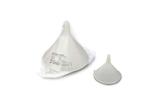 SteriWare Liquid Funnel Moulded & Packed in a Cleanroom Made from FDA, EC 1935/2004 & EU 10/2011 conforming HDPE Small