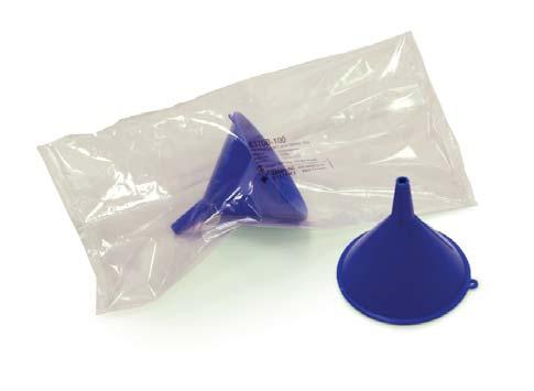 SteriWare Blue Liquid Funnel Moulded & Packed in a Cleanroom Made from FDA, EC 1935/2004 & EU 10/2011 conforming PP New