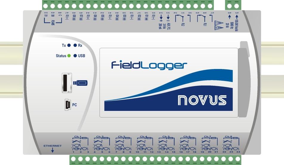 7. Remove the USB flash drive from the USB host of the FieldLogger. FieldLogger should reset itself automatically and may be used normally, now with the new updated firmware.