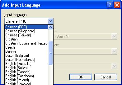 8. Check the Keyboard Layout / IME button, and then pick Chinese (Simplified) -