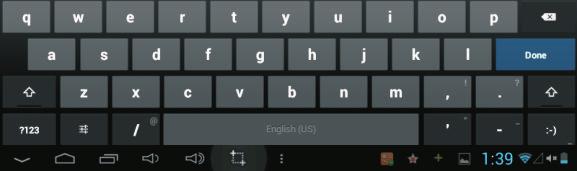 1.2.6 Onscreen Keyboard The device support: handwriting, number, letter, Chinese Pinyin etc. To switch methods: Click on any text input area available.
