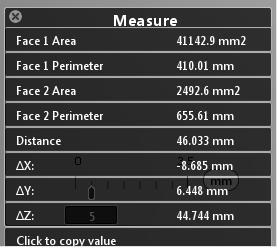 Measure The Measure command provides two important functions: Provide geometry information (distance, angle, area, and so on). Populate input boxes with measurement.