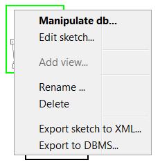 Export Sketch to XML (Right click on sketch Export sketch to XML): See Exporting a Sketch to XML.