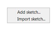 Rename (Right click on sketch or view Rename): Prompts the user for the new name of the selection. Delete (Right click with sketches and/or views selected Delete): Deletes the current selection.