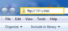 Chapter 6 USB Settings ¾ Method 2: Open a web browser (or go to Computer) and type the server address \\TP-LINK or ftp://tp-link in the address bar, then press Enter.