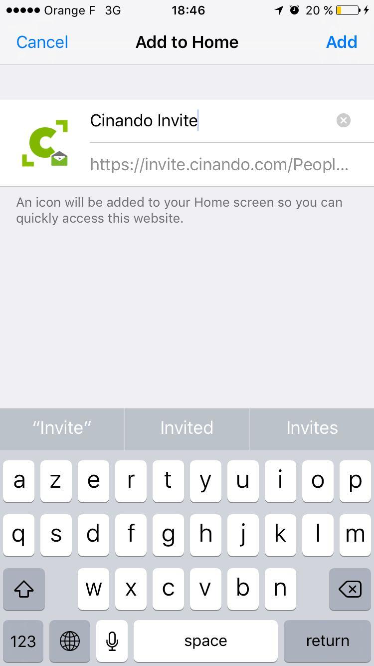 Invite on your mobile Go to your mobile
