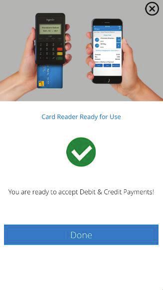 If you have already paired with the card reader, you can skip the pairing steps. Press Start/Next until you reach the last page and select Scan for Card Reader. 4.